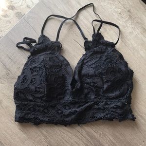 Black lace bralette
